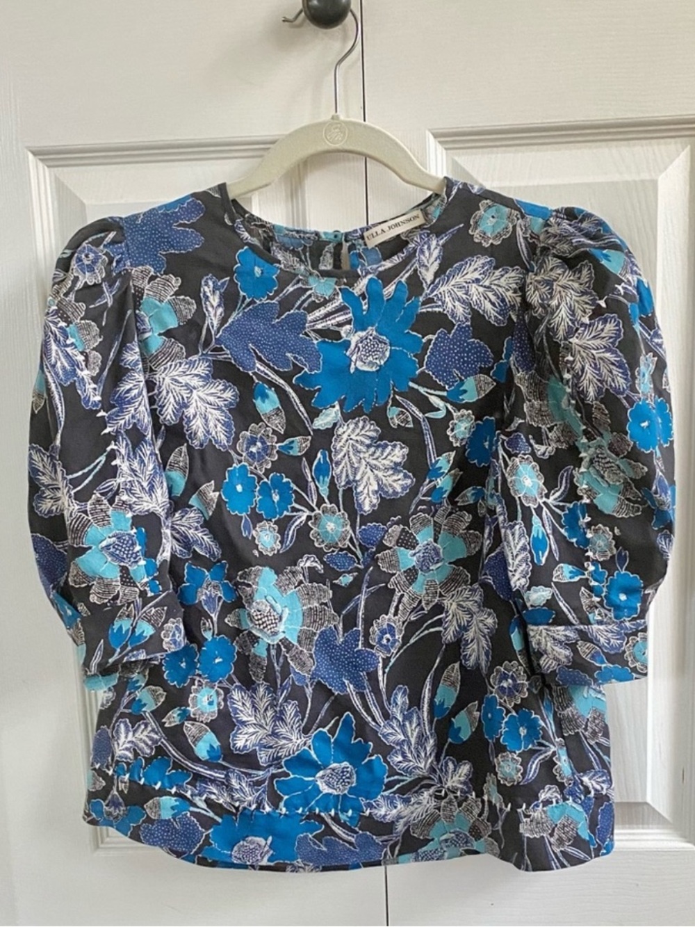 Ulla Johnson / Blue lapis floral top